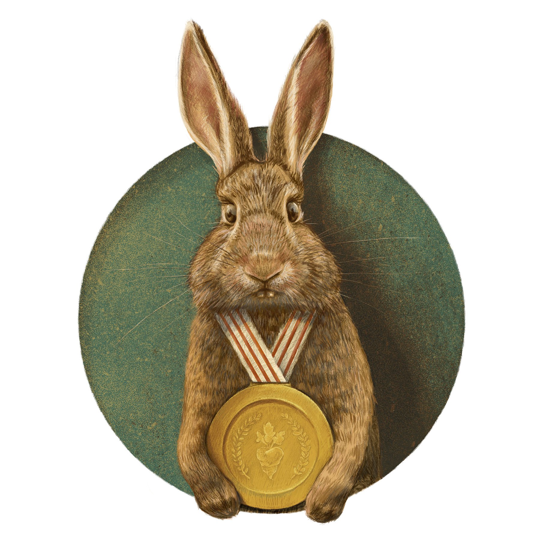 Champion rabbit illustration
