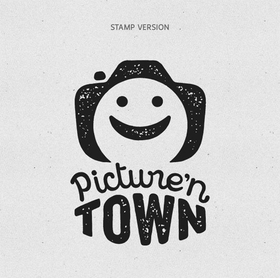 Logo Picture'n Town, stamp version