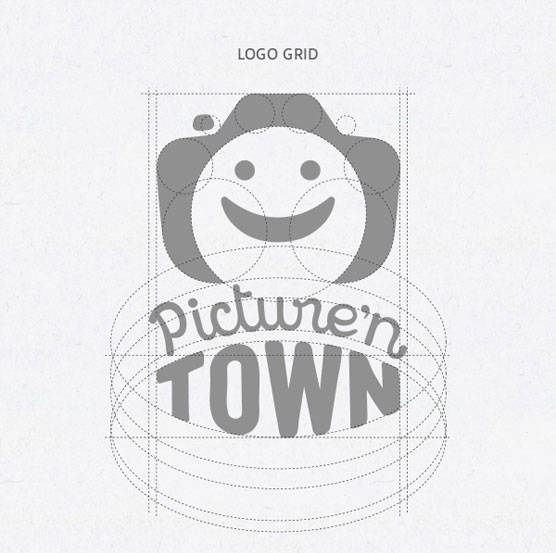 Logo Picture'n Town, logo grid